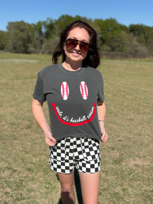Baseball Smiley Tee
