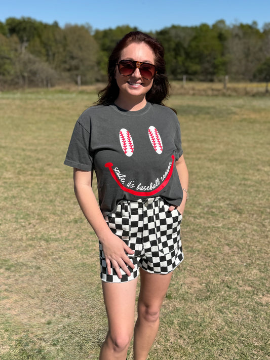 Baseball Smiley Tee